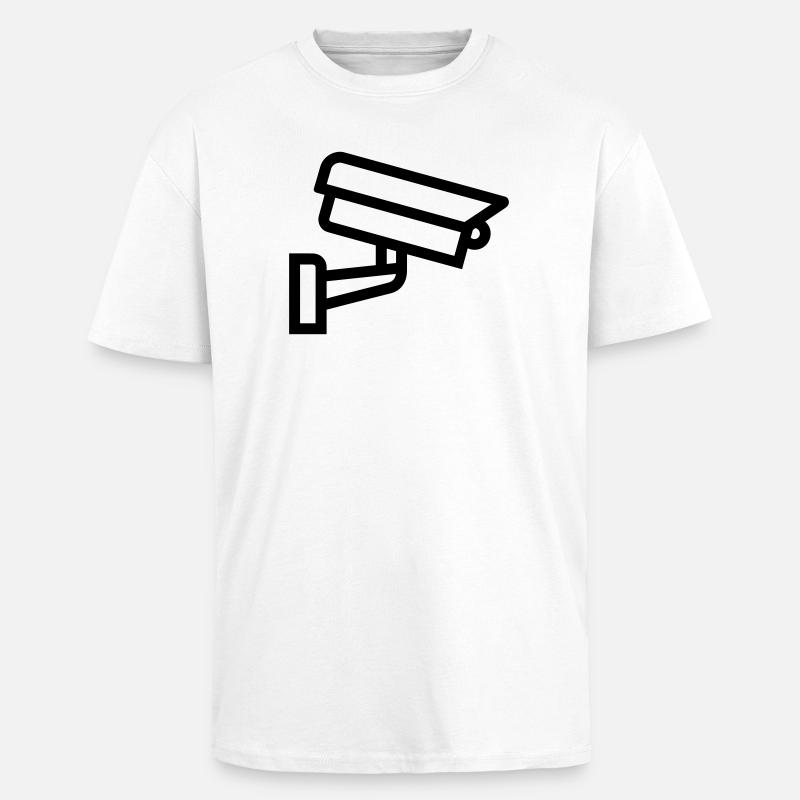 caméra - T-shirt unisexe oversize épais - blanc