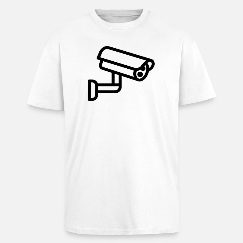 Kamera - Oversized Heavyweight Unisex T-Shirt - Weiß