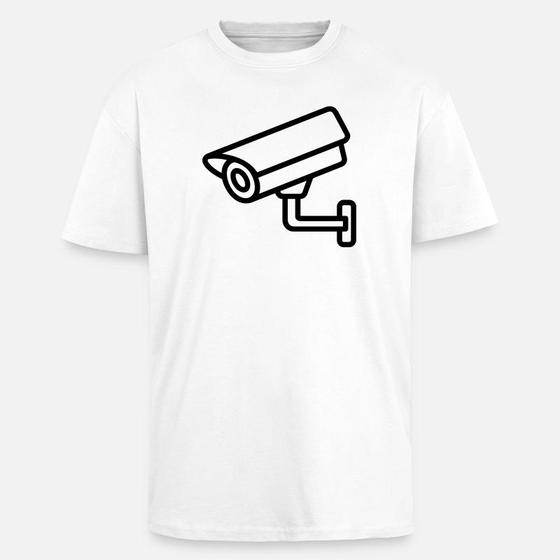 caméra de surveillance - T-shirt unisexe oversize épais - blanc