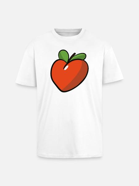 Peche_coeur - Unisex Oversized Heavyweight T-shirt - white