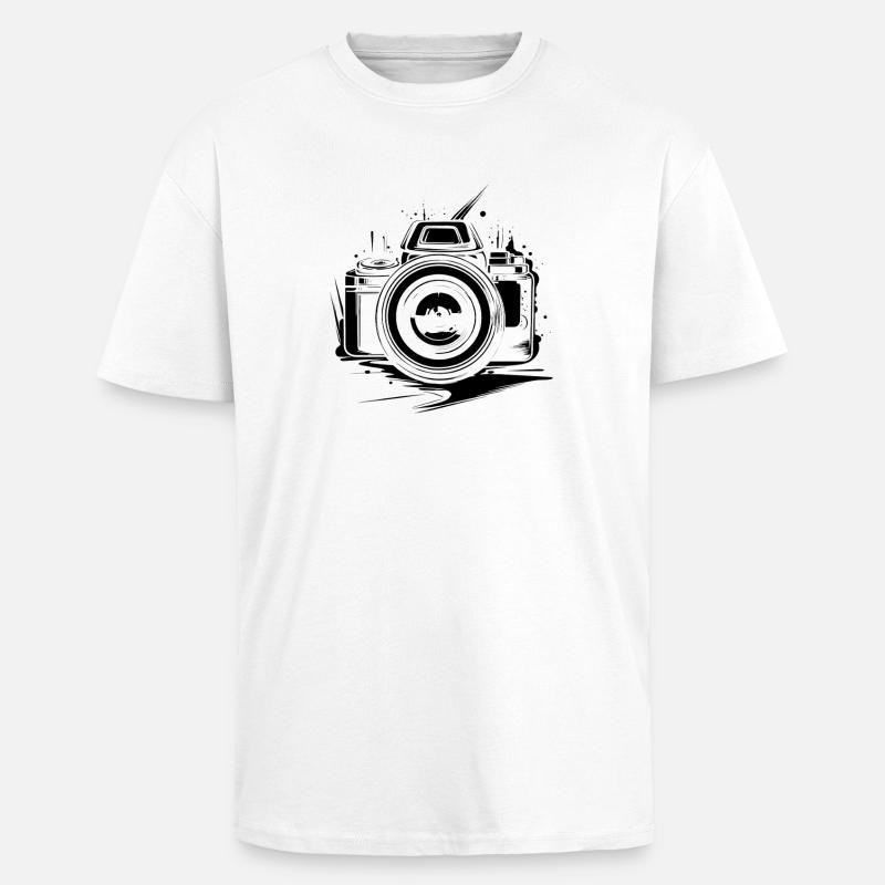 Camera - Unisex Oversized Heavyweight T-shirt - white