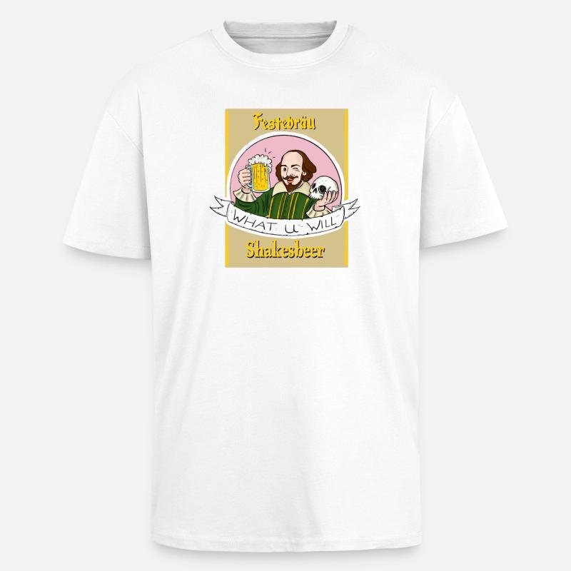 Festebräu - Oversized Heavyweight Unisex T-Shirt - Weiß