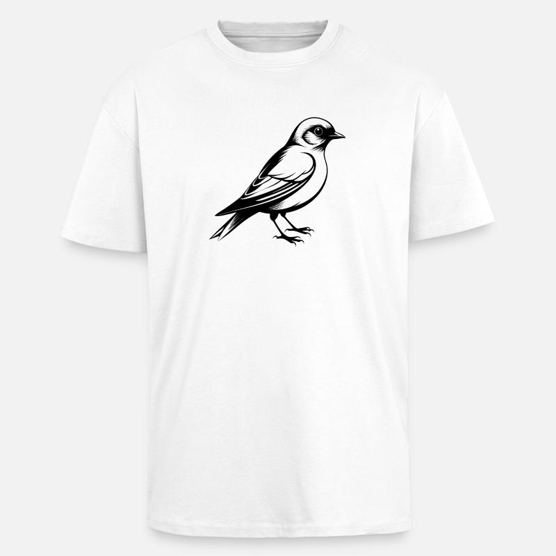 Merlebleu de l’Est - T-shirt unisexe oversize épais - blanc