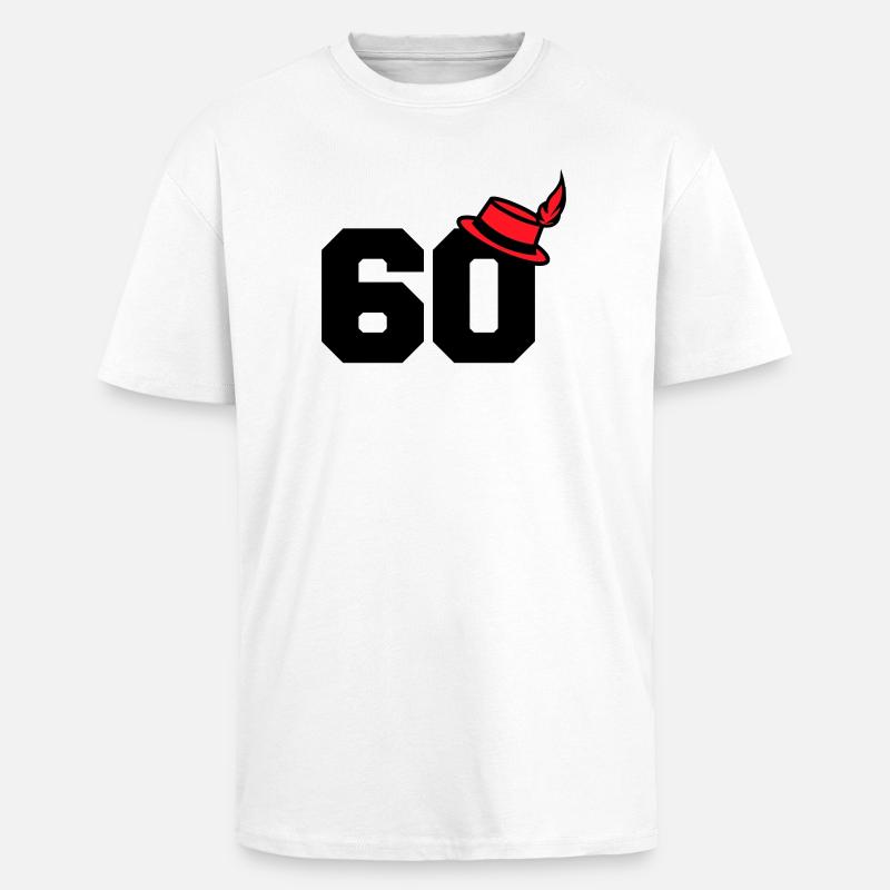 60 - Oversized Heavyweight Unisex T-Shirt - Weiß