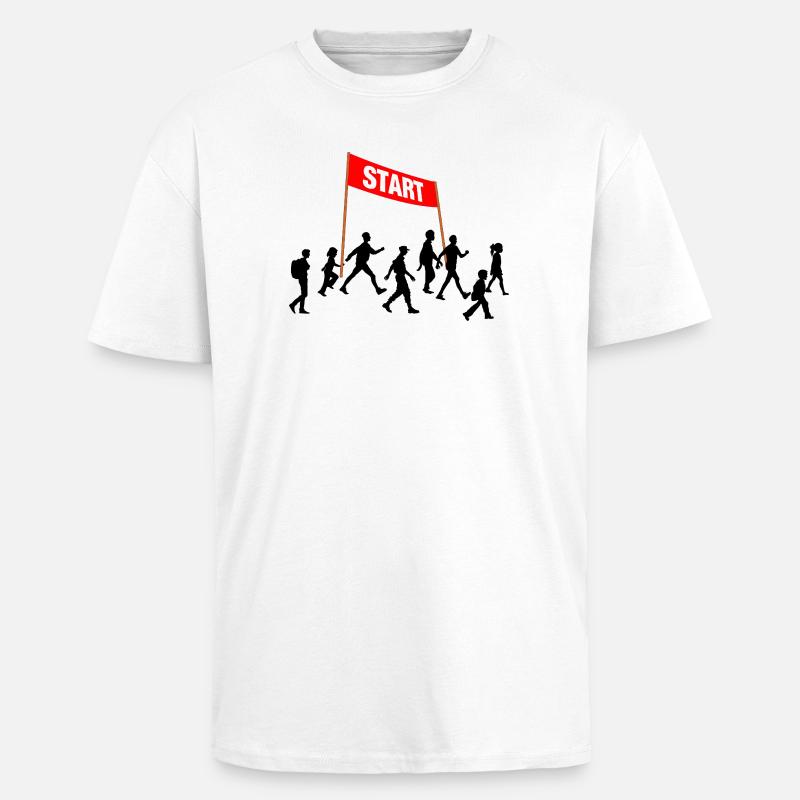 Walking Start Team - Oversized Heavyweight Unisex T-Shirt - Weiß