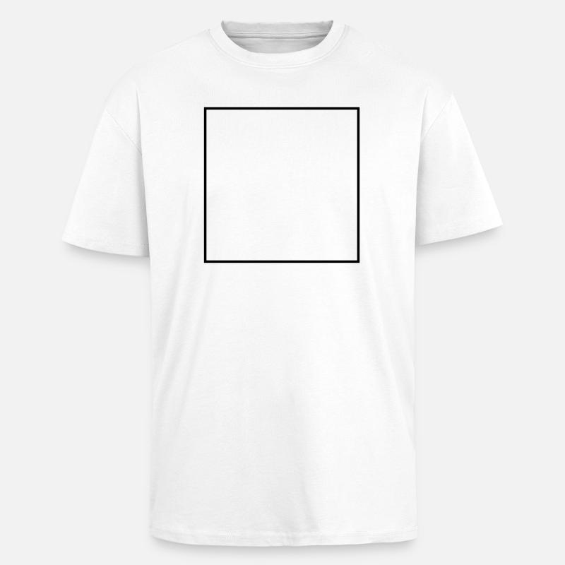 Square Empty - Unisex Oversized Heavyweight T-shirt - white