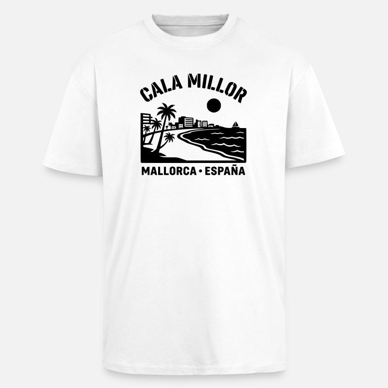 cala millor Mallorca - Oversized Heavyweight Unisex T-Shirt - Weiß