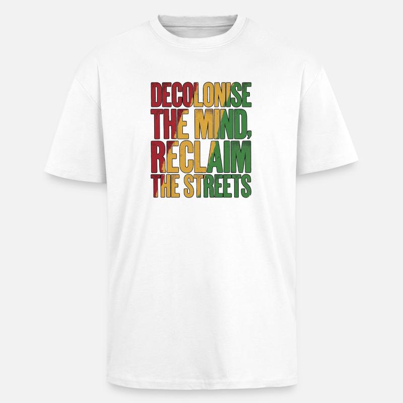 Decolonisation - Oversized Heavyweight Unisex T-Shirt - Weiß
