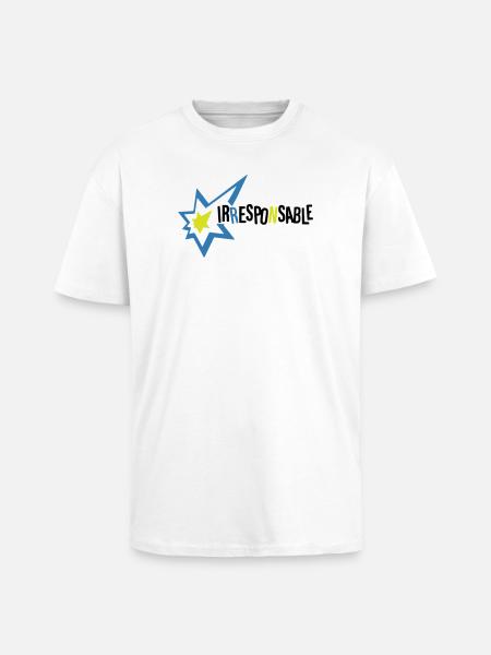 Irresponsable - T-shirt unisexe oversize épais - blanc