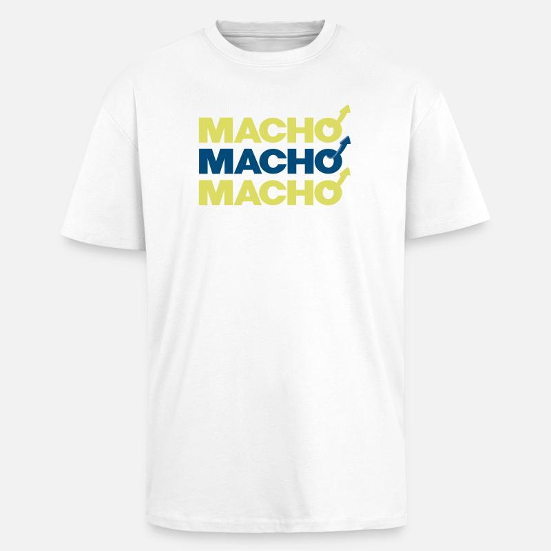 Macho - Oversized Heavyweight Unisex T-Shirt - Weiß