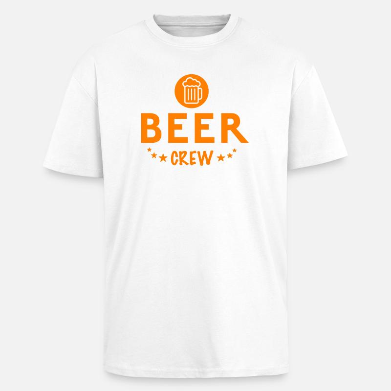 Équipe de bière - T-shirt unisexe oversize épais - blanc