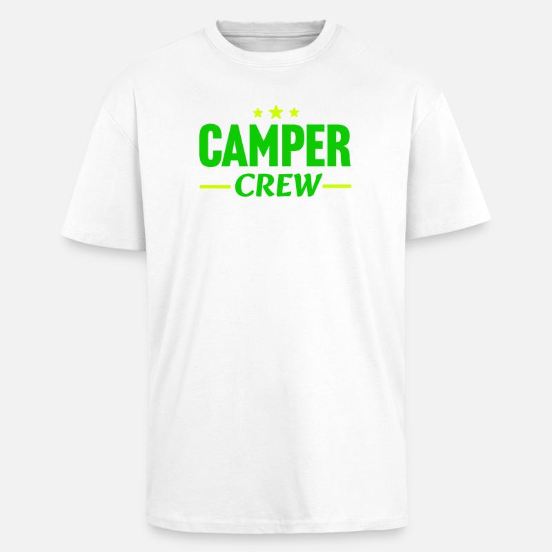 Camper Crew - Oversized Heavyweight Unisex T-Shirt - Weiß