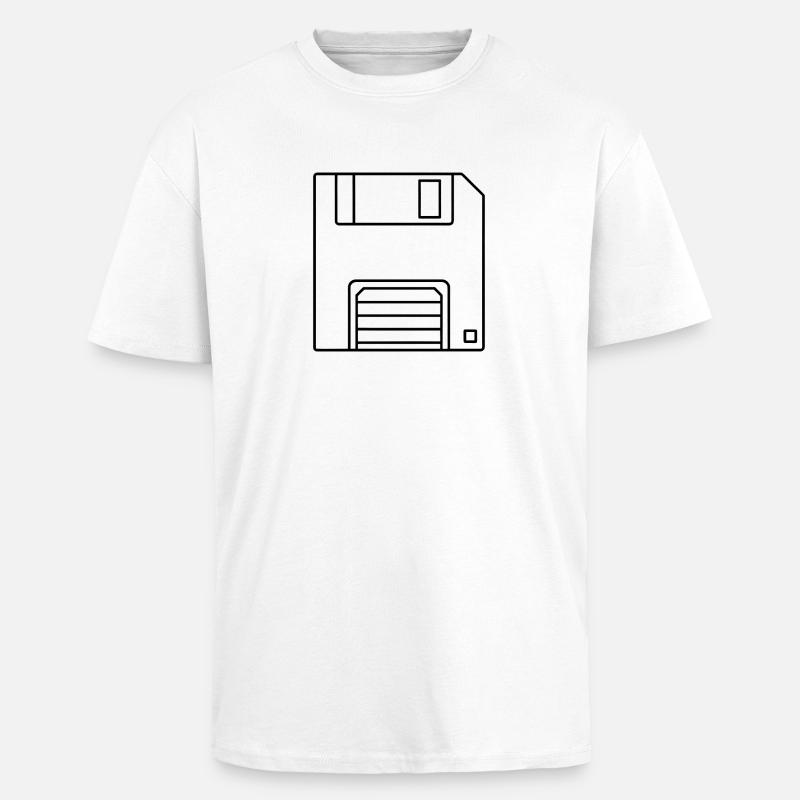 floppy disk - Unisex Oversized Heavyweight T-shirt - white