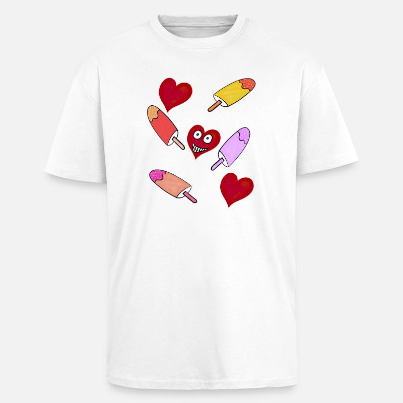 Eis Eiskrem Eiscreme Kinder - Oversized Heavyweight Unisex T-Shirt - Weiß