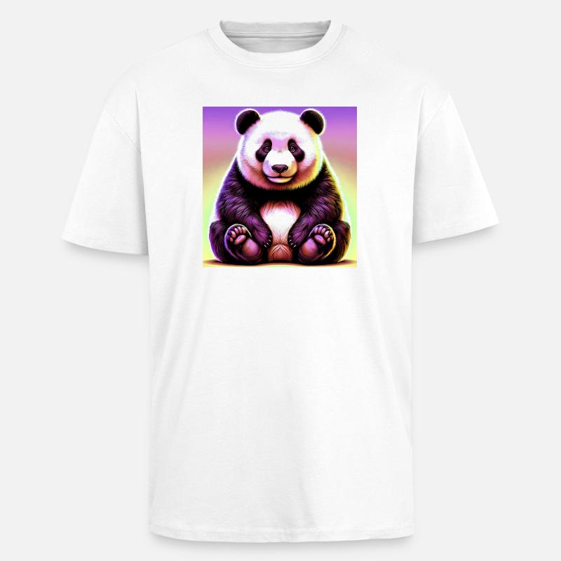 panda - T-shirt unisexe oversize épais - blanc