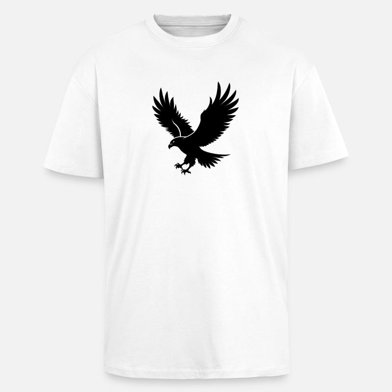 Flying Eagle - Unisex Oversized Heavyweight T-shirt - white