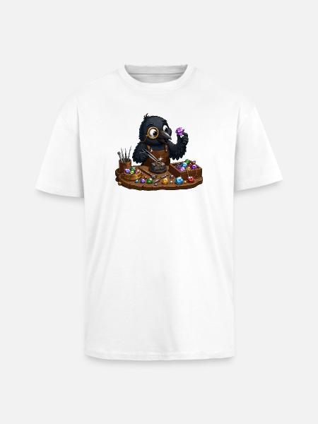 Jewel Raven in the Studio - Unisex Oversized Heavyweight T-shirt - white