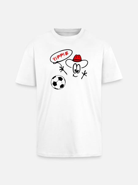Cowboy Fußball - Oversized Heavyweight Unisex T-Shirt - Weiß