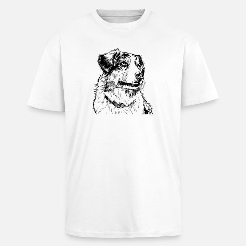 Australian Shepherd - Oversized Heavyweight Unisex T-Shirt - Weiß