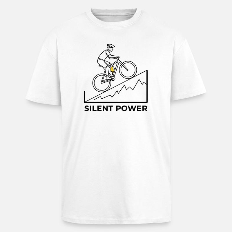 Montée éclair - T-shirt unisexe oversize épais - blanc