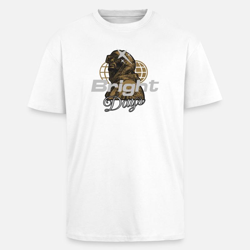 Bright Days Globe Magic - Unisex Oversized Heavyweight T-shirt - white