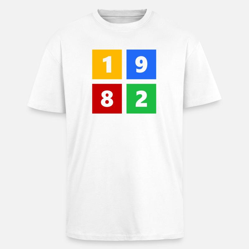 1982 - Unisex Oversized Heavyweight T-shirt - white