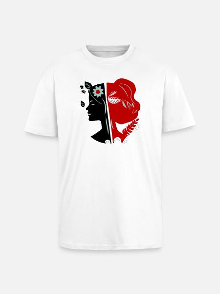 Woman's face - Unisex Oversized Heavyweight T-shirt - white