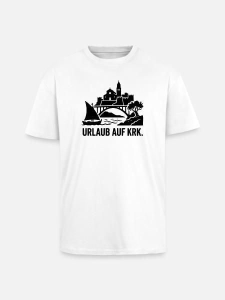 Urlaub Krk Kroatien - Oversized Heavyweight Unisex T-Shirt - Weiß