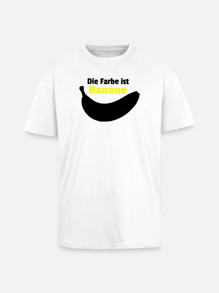 Farbe Banane - Oversized Heavyweight Unisex T-Shirt - Weiß