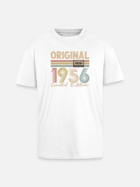 70e anniversaire, 70 ans - T-shirt unisexe oversize épais - blanc
