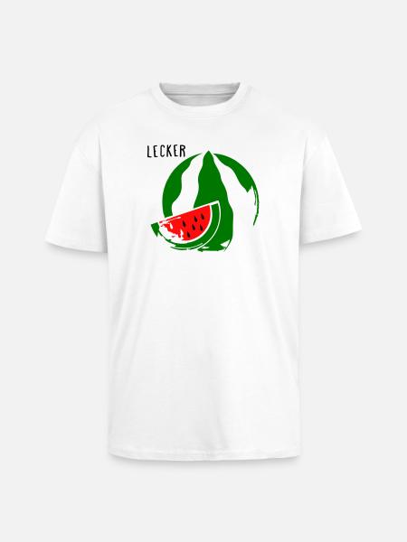 Melone - Oversized Heavyweight Unisex T-Shirt - Weiß