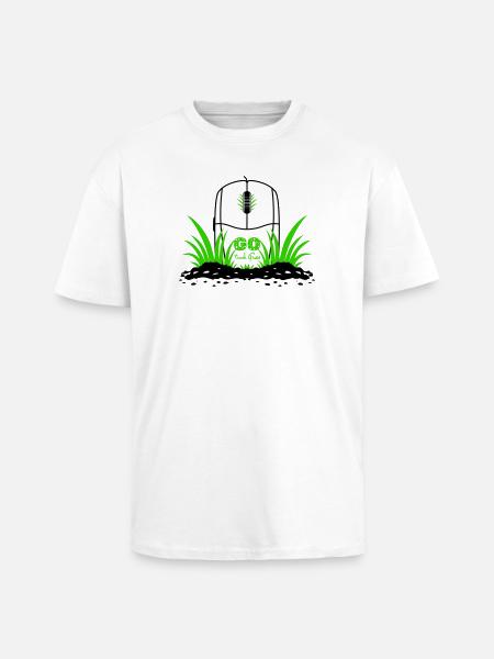 Go Touch Grass - Unisex Oversized Heavyweight T-shirt - white