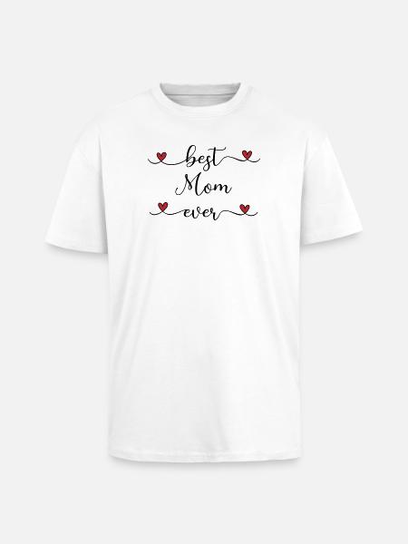 Mom Heart Gift - Unisex Oversized Heavyweight T-shirt - white