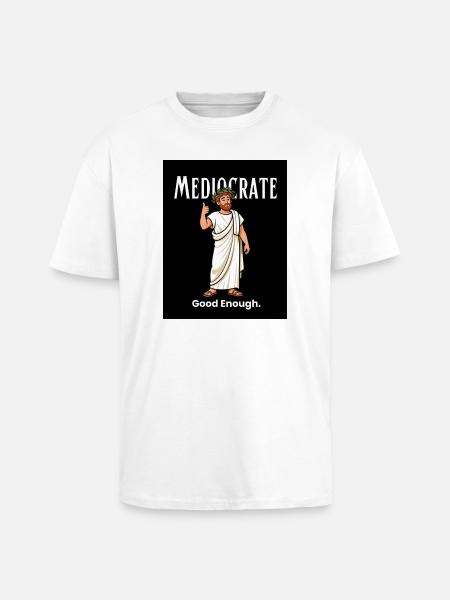 Mediocrate Good Enough - Unisex Oversized Heavyweight T-shirt - white