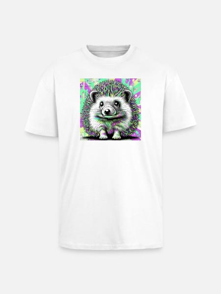 hérisson - T-shirt unisexe oversize épais - blanc