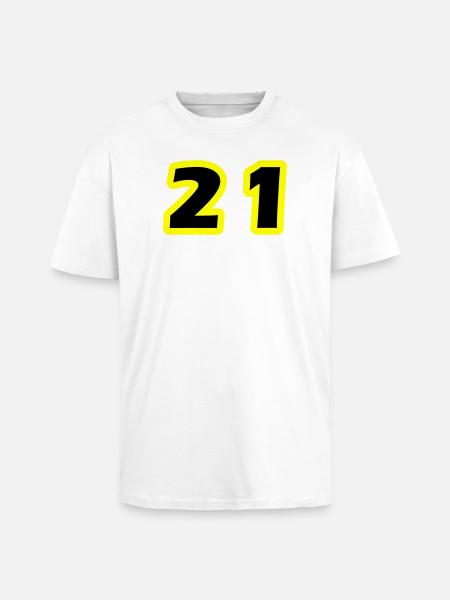 21 Number Symbol - Unisex Oversized Heavyweight T-shirt - white