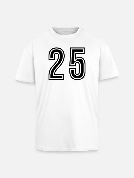 25 Number symbol - Unisex Oversized Heavyweight T-shirt - white