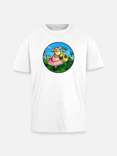 Sheep Frog Prince - Unisex Oversized Heavyweight T-shirt - white