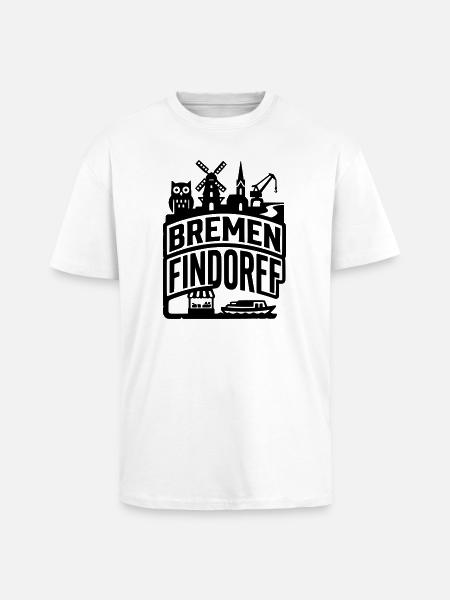 Brême Findorff – Maison & District - T-shirt unisexe oversize épais - blanc