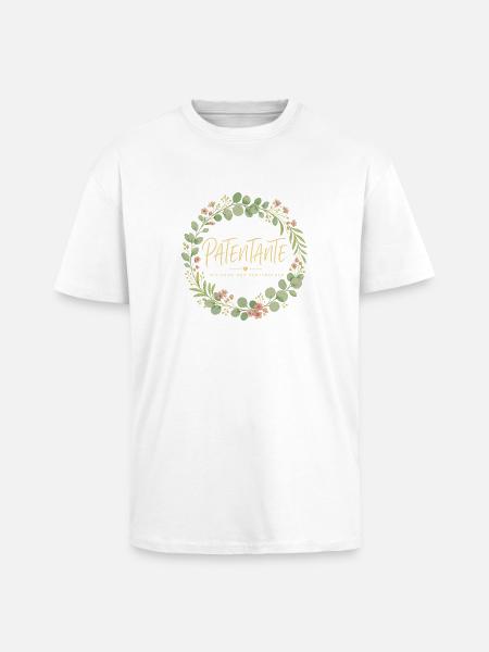 Patentante Eukalyptus Kranz - Oversized Heavyweight Unisex T-Shirt - Weiß
