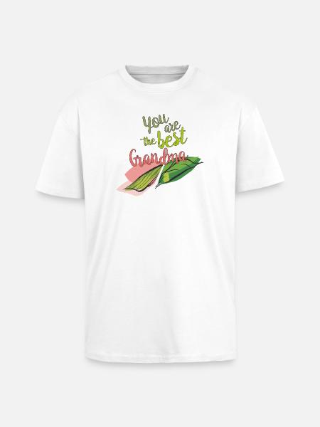 Du bist die beste Oma - Oversized Heavyweight Unisex T-Shirt - Weiß