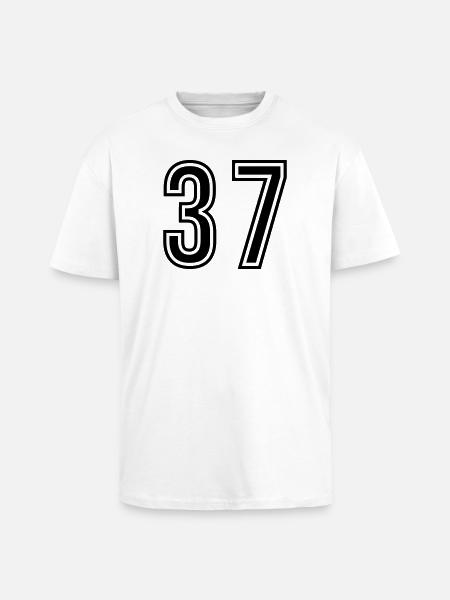 37 Number symbol - Unisex Oversized Heavyweight T-shirt - white
