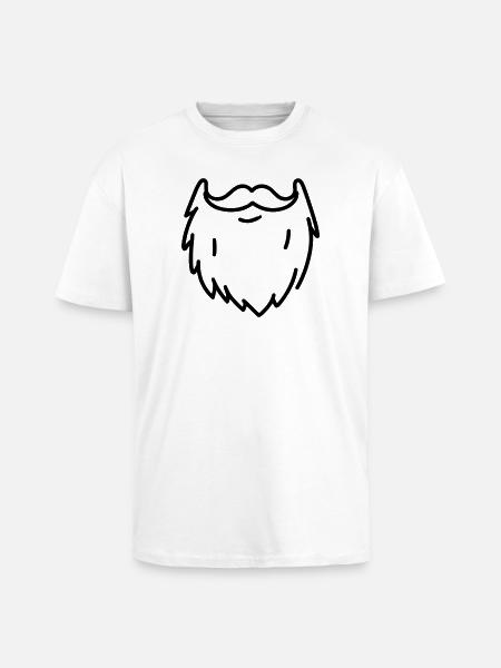 beard - Unisex Oversized Heavyweight T-shirt - white