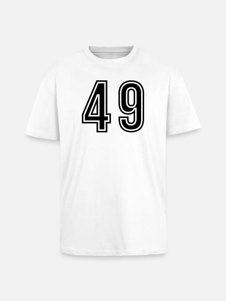 49 Number symbol - Unisex Oversized Heavyweight T-shirt - white