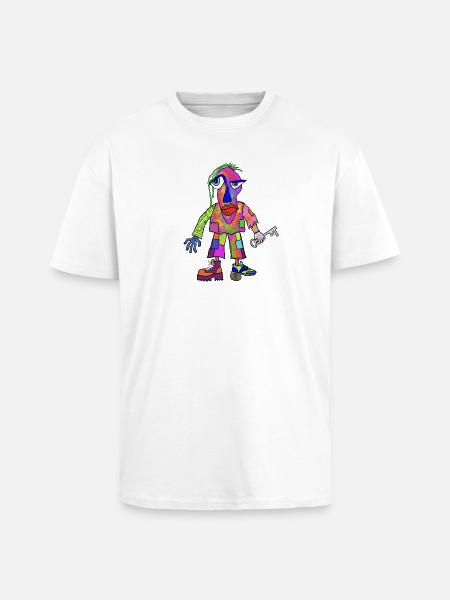 Bunte-Figur - Oversized Heavyweight Unisex T-Shirt - Weiß