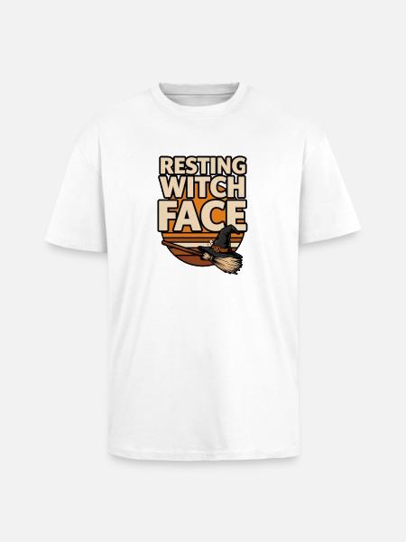 Hexen-Halloween – Resting Witch Face - Oversized Heavyweight Unisex T-Shirt - Weiß
