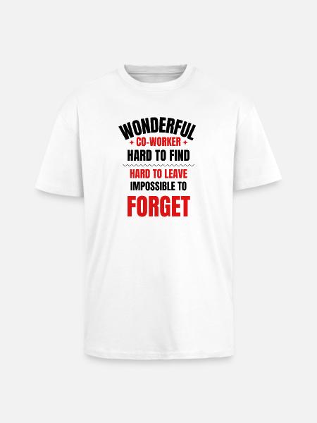 Cadeau d’adieu collègue - T-shirt unisexe oversize épais - blanc