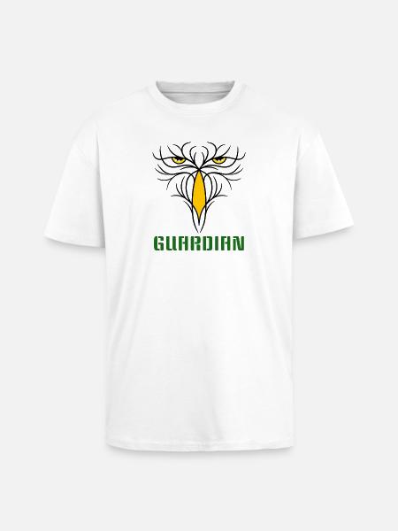 GUARDIAN - Stylisches Raubvogel - Design - Oversized Heavyweight Unisex T-Shirt - Weiß