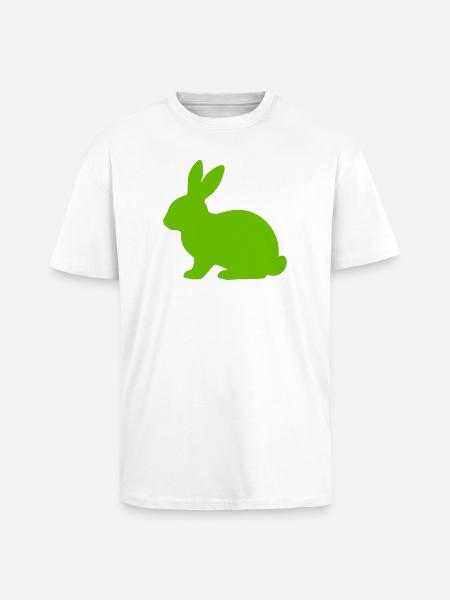 Bright Bunny Silhouette - Unisex Oversized Heavyweight T-shirt - white
