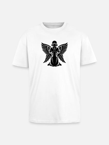 Engel - Oversized Heavyweight Unisex T-Shirt - Weiß